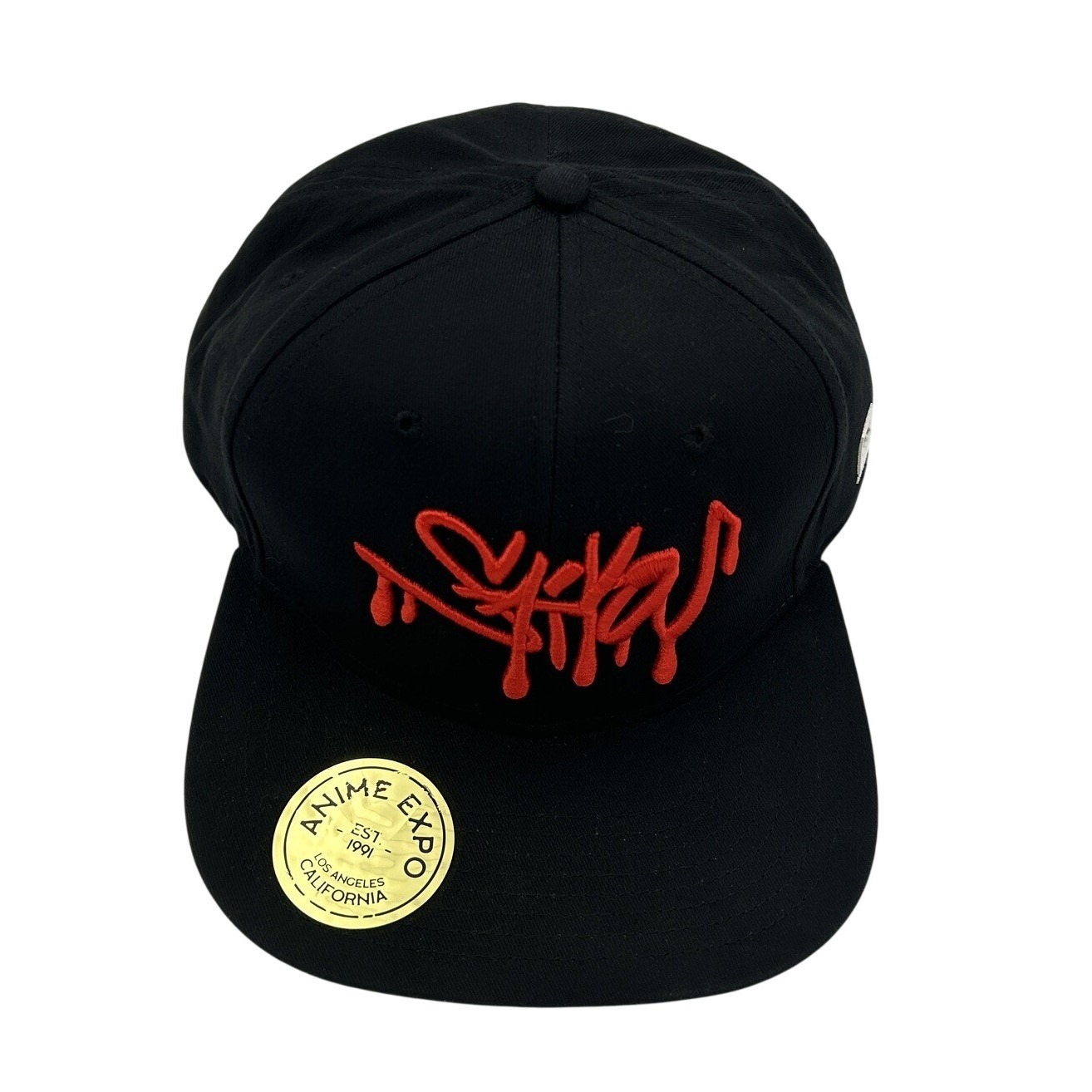 Anime Expo Ax Snapback Hat Men's Graphic Streetwear Black Red Graffiti Drip Cap